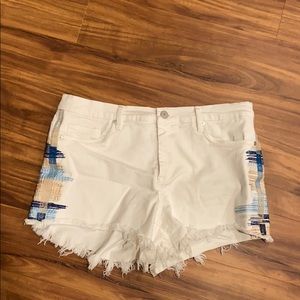 White Jean Shorts